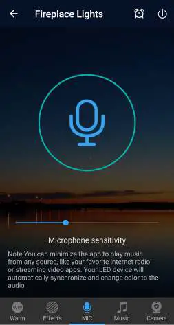urbana-u30-u50-u70-luxury-gas-fireplace- Microphone mode