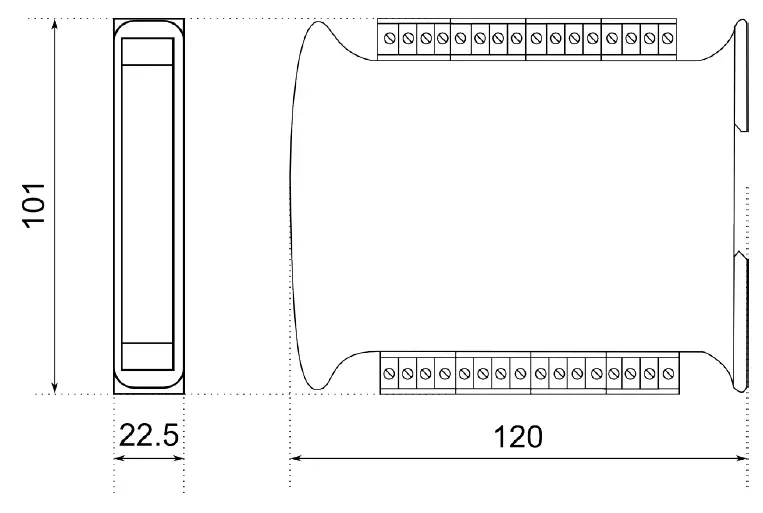 aspar RS485 MODBUS Module 6RO 6 Temperature Inputs 1