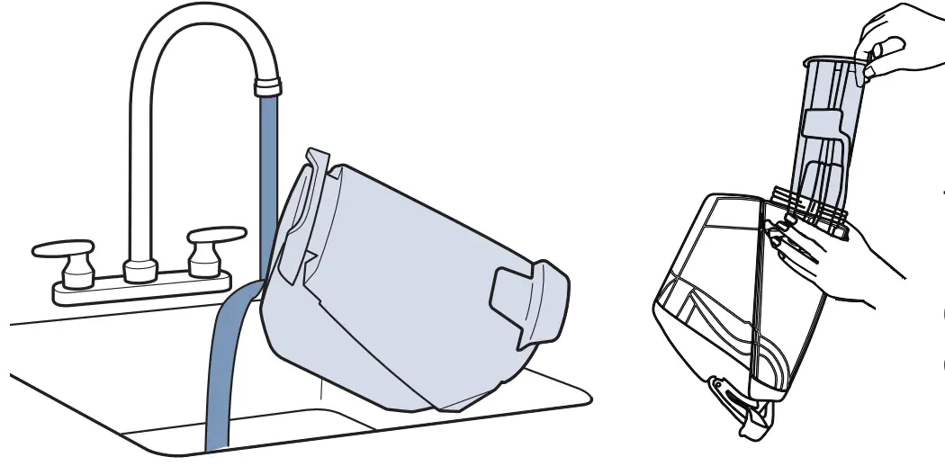 Emptying the Dirty Water Tank