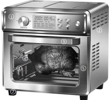 KITCHEN Couture 10001157 24L Digital Air Fryer Oven-FIG2