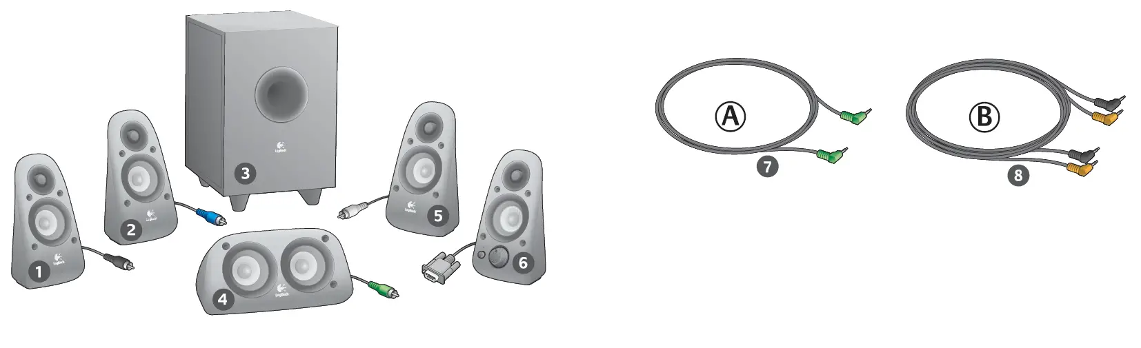 Logitech Z506 Surround Sound Home Theater Speaker System 01