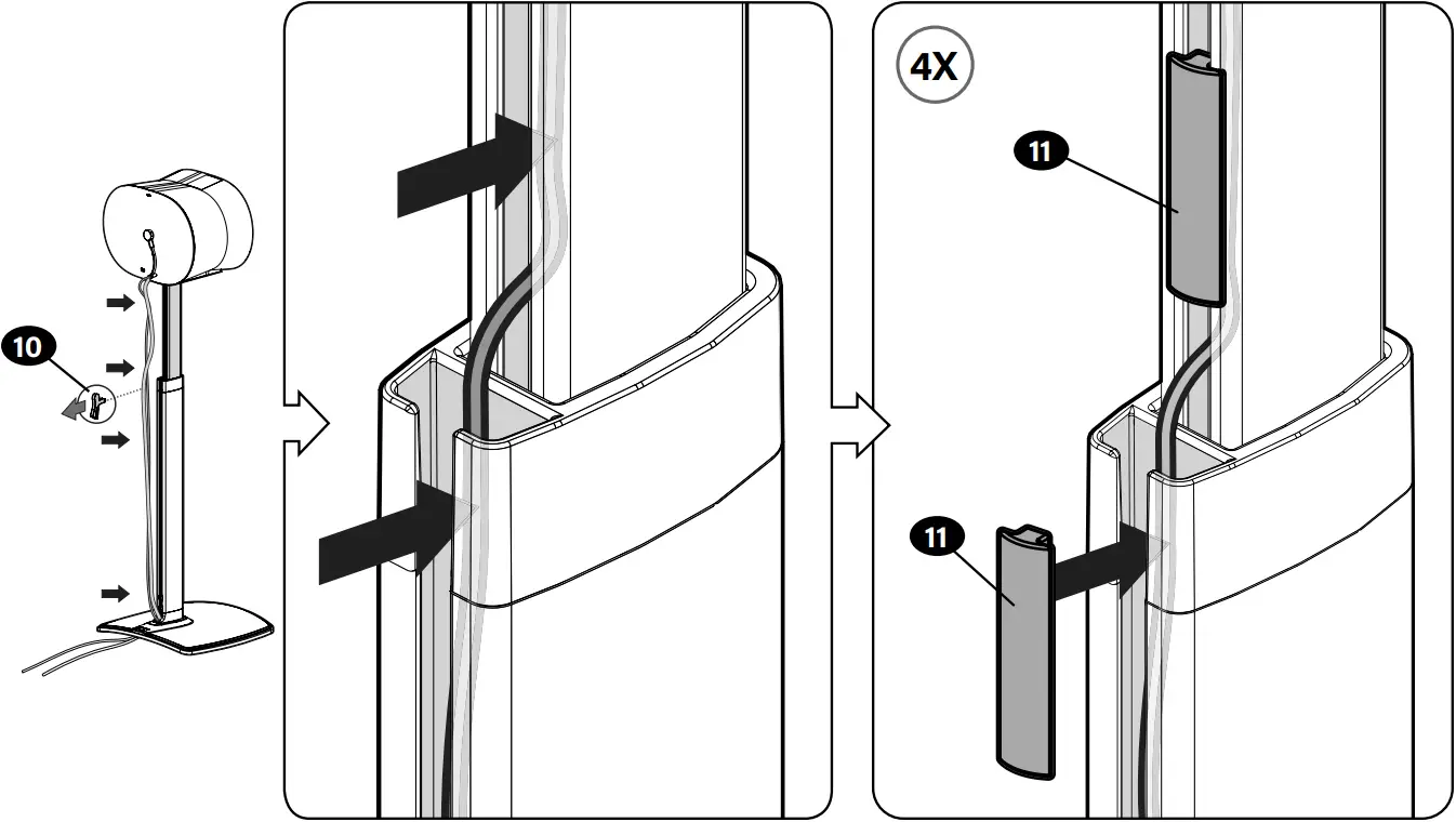 SANUS WSSE3A1 Height Adjustable Speaker Stand D5