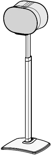 SANUS WSSE3A1 Height Adjustable Speaker Stand D6