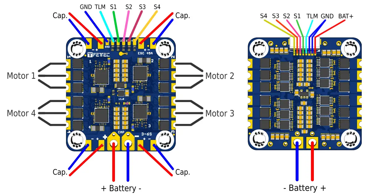 FETTEC 45A V1.2 3-6S 30x30 4in1 ESC - Fig 1