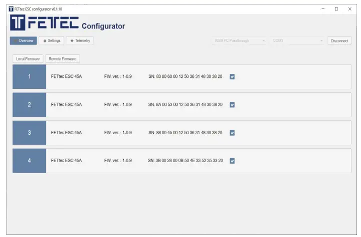 FETTEC 45A V1.2 3-6S 30x30 4in1 ESC - Fig 8