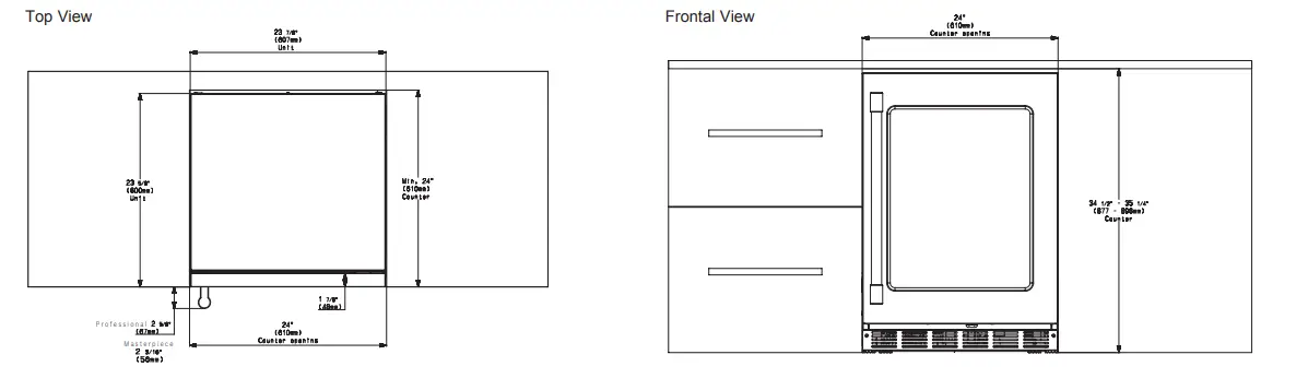 Thermador T24UR905LP Freedom Under Counter Refrigerator with Glass Door - Glass1