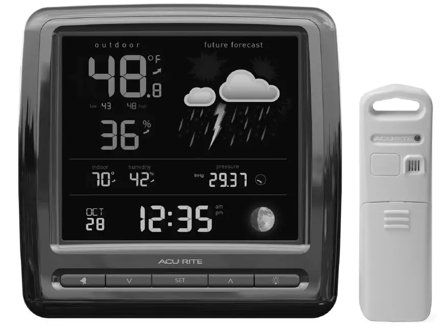 ACURITE 01120 Weather Forecaster with Temperature and Humidity Station