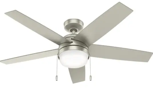 Hunter 51212 Stenson LED Indoor Matte Nickel Ceiling Fan