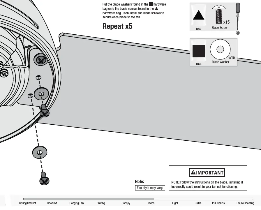 Installing the Blades