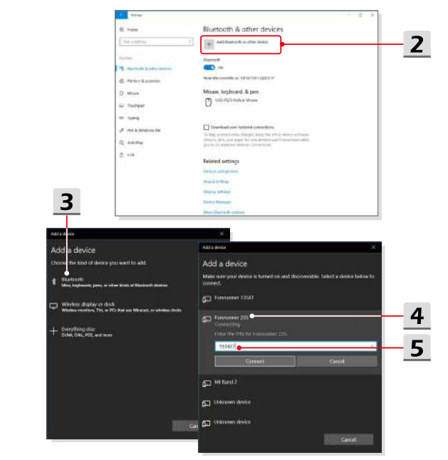 Pairing the Bluetooth devices