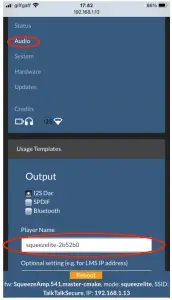 PolyVection DAC32 Wireless Music Streamer - Player Name