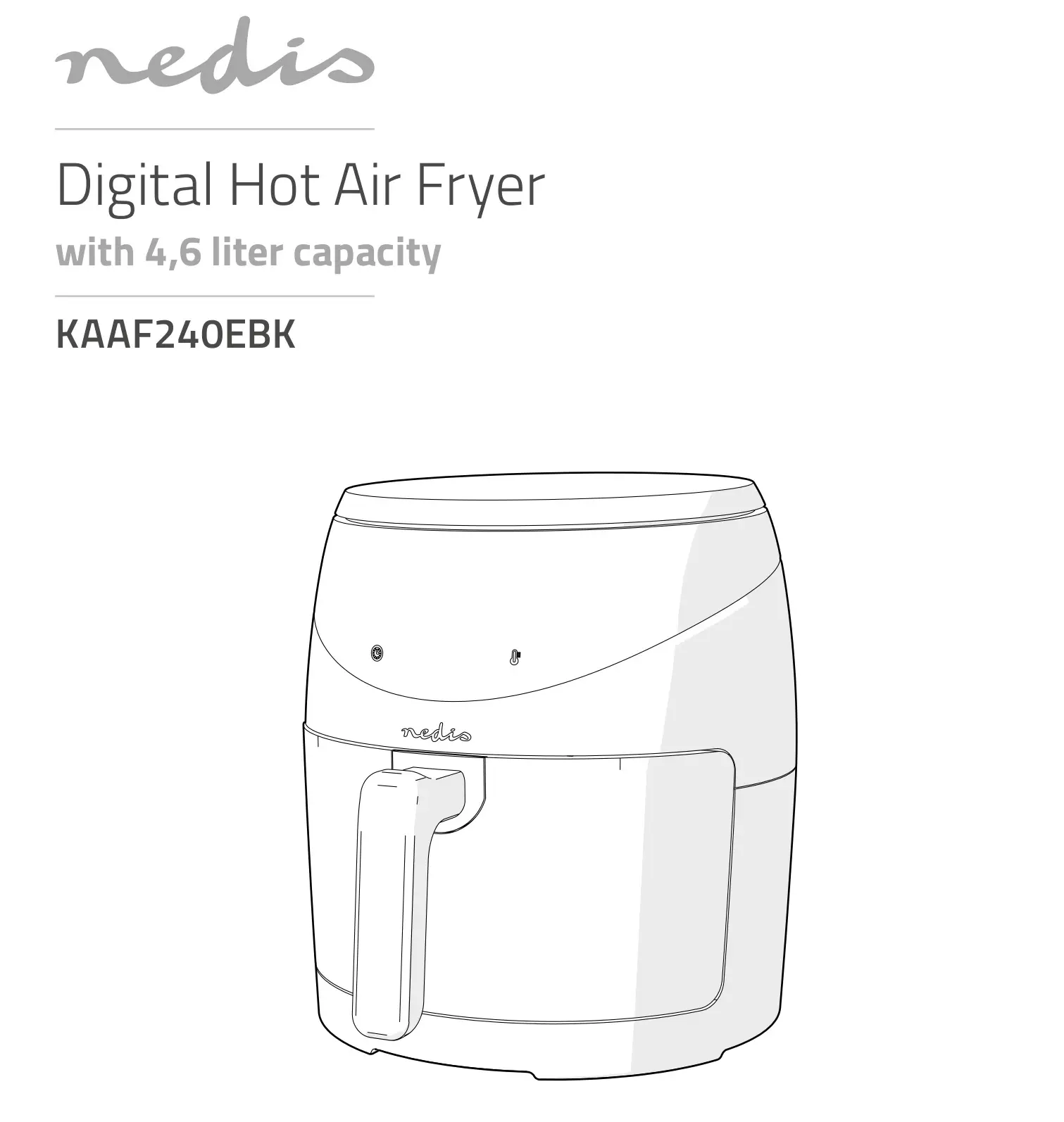 nedis Digital Hot Air Fryer KAAF240EBK User Guide