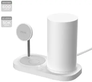 iHome 2IHQI0966 LED Lamp + Magnetic Wireless-Charging Station