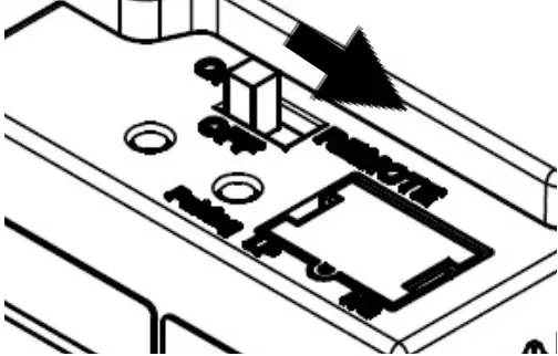 Slide to REMOTE mode