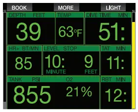 FOUR DIVE SCREEN OPTIONS