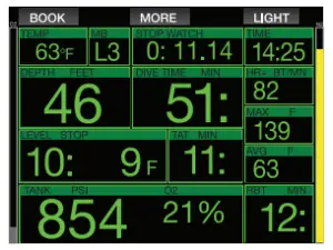 FOUR DIVE SCREEN OPTIONS