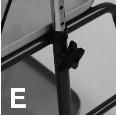 aidapt VG798WB Height Adjustable Trolley Walker - ASSEMBLY 4