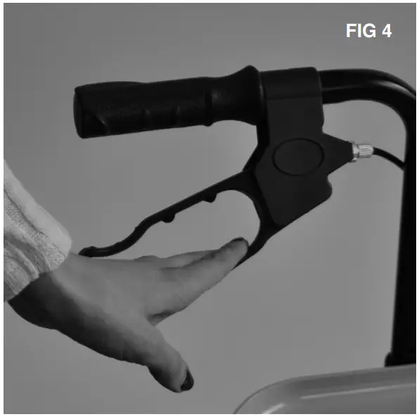 aidapt VG798WB Height Adjustable Trolley Walker - fig 2