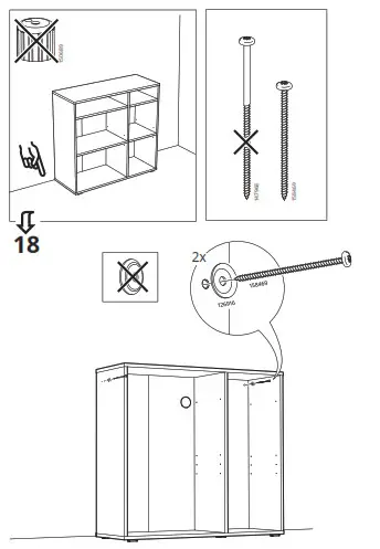 IKEA 504 832 89 VIHALS Shelving Unit with 4 Shelf- 19