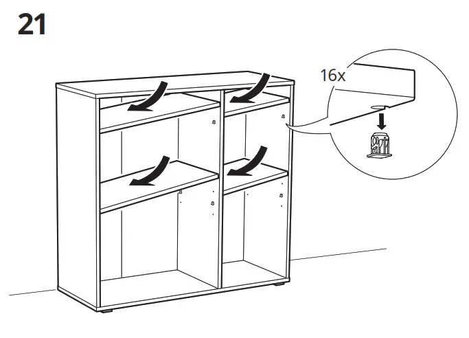 IKEA 504 832 89 VIHALS Shelving Unit with 4 Shelf- 21
