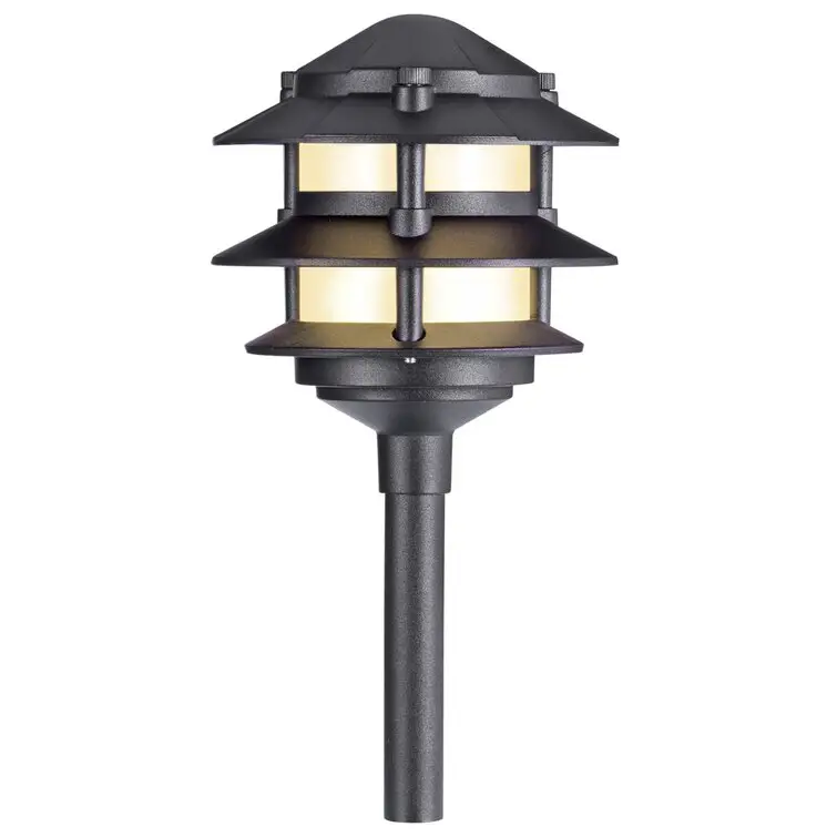 sterno home SHME1065 Tiered Lantern Aluminum Low Voltage Hardwired LED Pathway Light image
