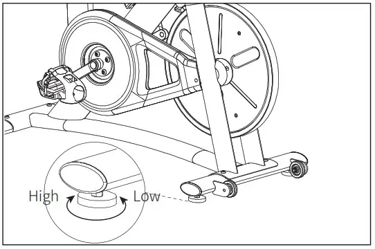 YESOUL YS-001 Smart Cycling - level adjustment