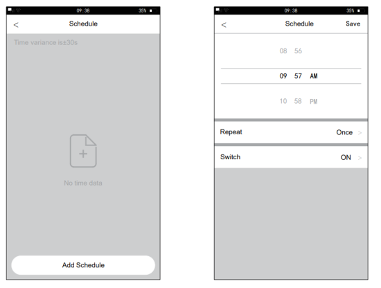WTESKE EPDNA012U2 W 300 Smart Plug in Dimmerr - schedule