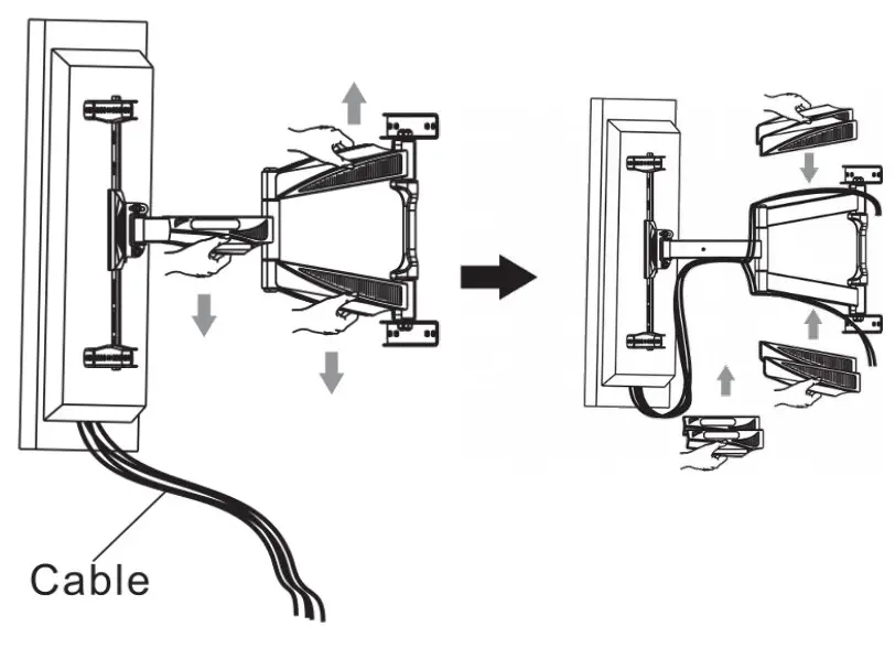 kogan Full Motion Wall Mount - Cable management clip