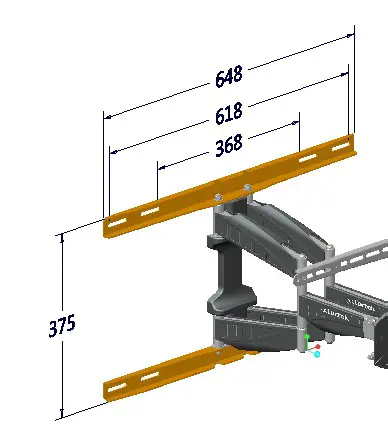 kogan Full Motion Wall Mount - Product diagram 2