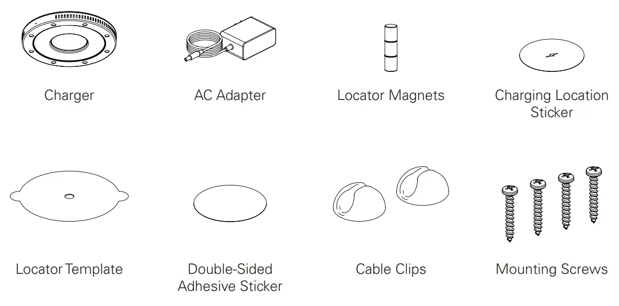 Humanscale WE9012CX NeatCharge Under Desk Wireless Charger-