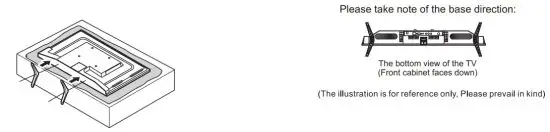 RCA RNSM4003 B 40 Inch HD Smart TV - Feet Installation