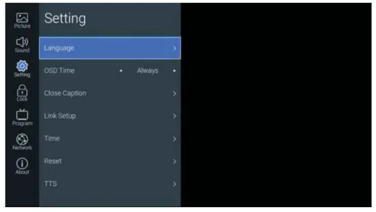 RCA RNSM4003 B 40 Inch HD Smart TV - Setting