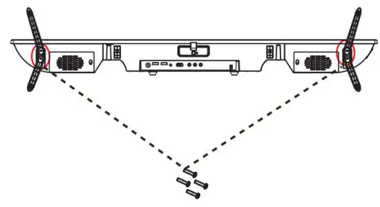RCA RNSM4003 B 40 Inch HD Smart TV - stand