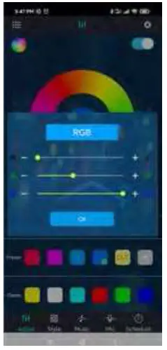 Yia Mia QXD SY52 RGBW Outdoor String Lights - Software operation 6