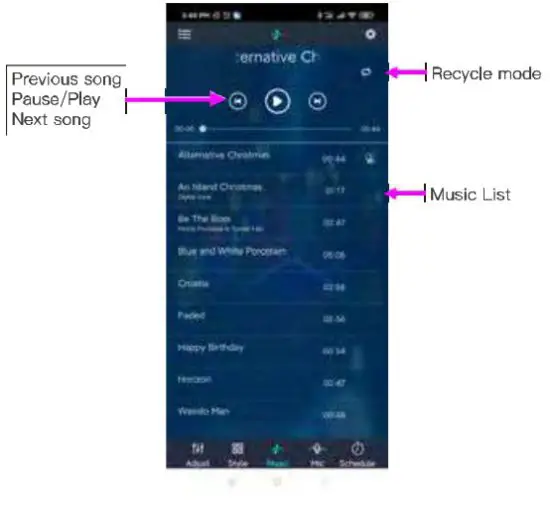 Yia Mia QXD SY52 RGBW Outdoor String Lights - Software operation 8