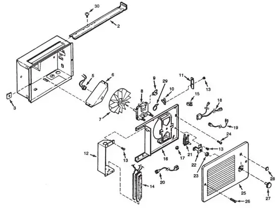 BROAN Fan Forced Wall Heater -SERVICE PARTS
