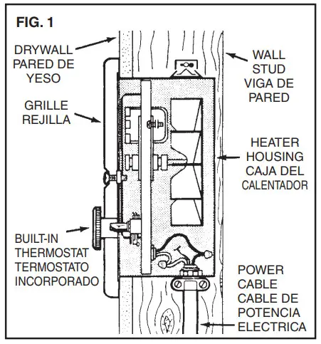 BROAN Fan Forced Wall Heater - figure 1