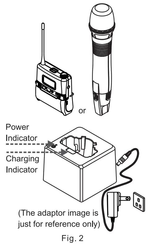 MIPRO MP 8 Single Slot Transmitter Charging Station - fig