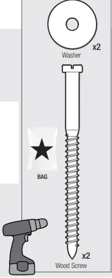 Hunter 51340 Matte Black Tarrant Ceiling Fan - Screws