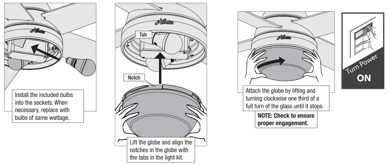 Hunter 51340 Matte Black Tarrant Ceiling Fan - fig14