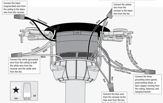 Hunter 51340 Matte Black Tarrant Ceiling Fan - fig8