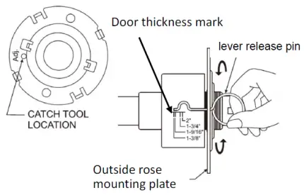 ADJUST FOR DOOR THICKNESS
