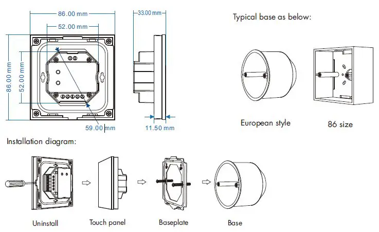 SKYDANCE T4 Wall Mounted Touch Panel 11