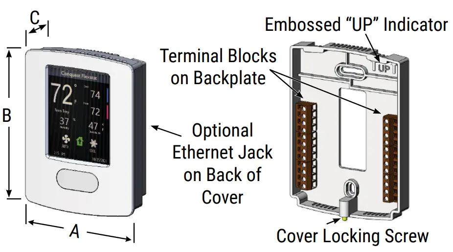KMC BAC 19xxxx FlexStat Touchscreen Room Sensors Controllers-fig1