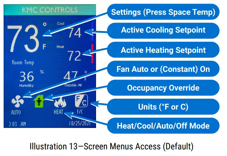KMC BAC 19xxxx FlexStat Touchscreen Room Sensors Controllers-fig13