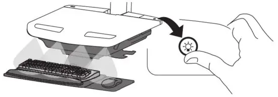 ergotron SV43-1320-0 Styleview Medical Cart - KEYBOARD LIGHT