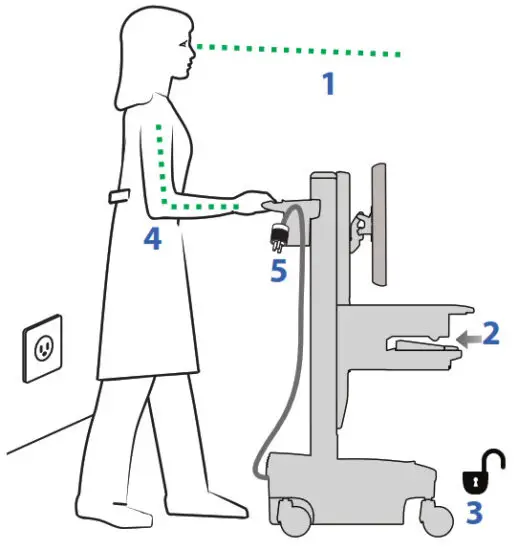ergotron SV43-1320-0 Styleview Medical Cart - Moving