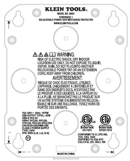 KLEIN -TOOLS -29601- PowerBox- 1- Magnetic- Mounted- Power- Strip -3