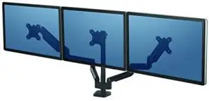 a close up of a computerFellowes Platinum Series Triple Monitor