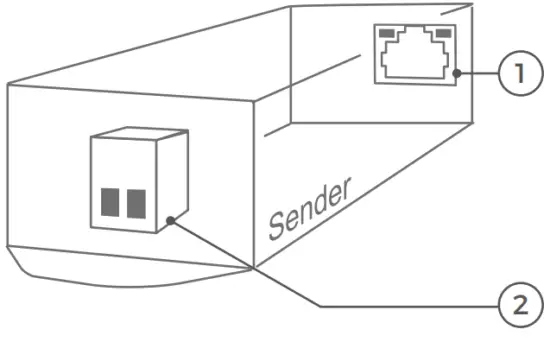 DoorBird A1071 Series 2 Wire Ethernet PoE Converter - Sender